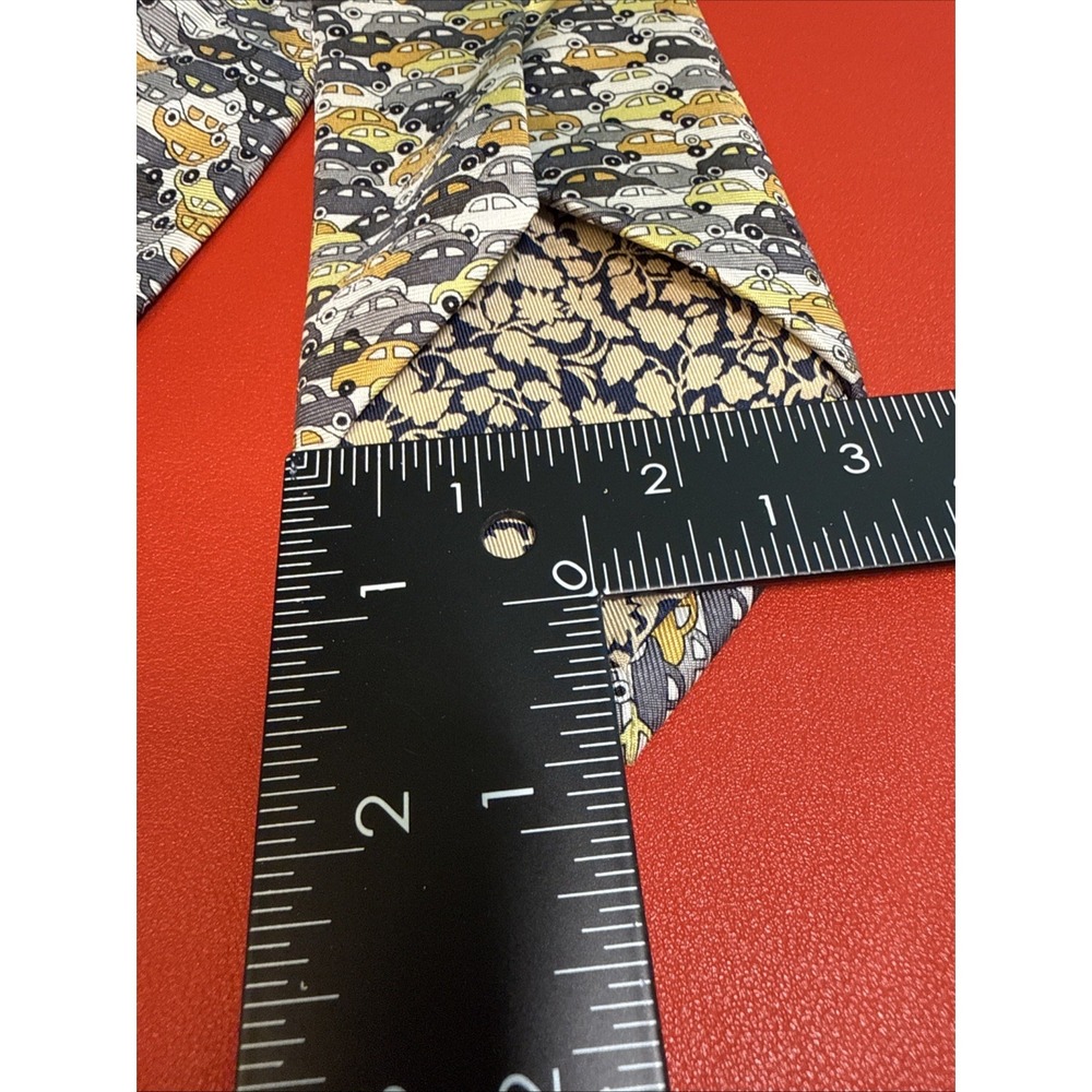 Liberty of London Men's Necktie Tie Silk Multi-Color Car Pattern 58" 3" 🚙🚘 - Picture 4 of 9